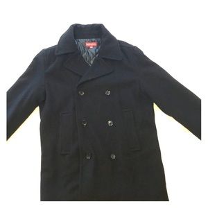Merona Men’s Double Breasted Black Wool Coat